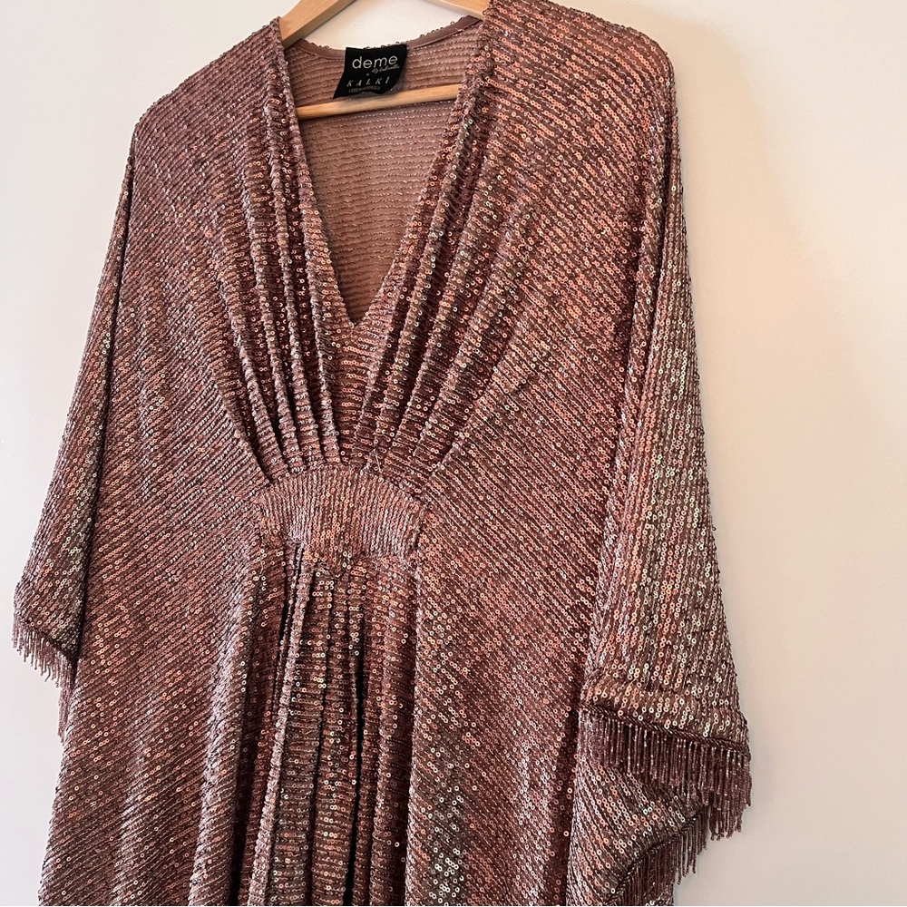 Deme X Kalki Sequins Kaftan - Dusty Pink